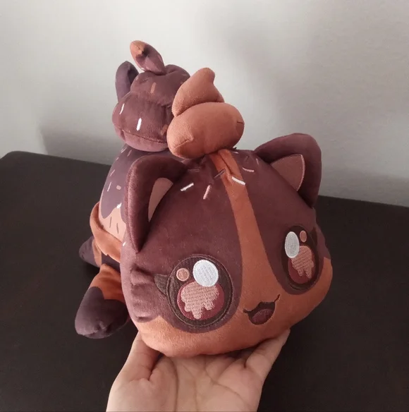 Aphmau Women's / Men's  MeeMeow Chocolate Ice Cream Plush Brown Size Large 11” - Picture 2 of 8